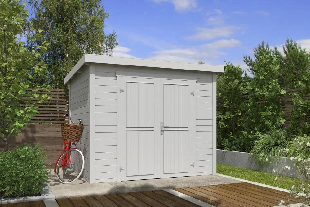 Outdoor Life Blokhut Mila Platinum Grey 250 x 200 cm - Afbeelding 1